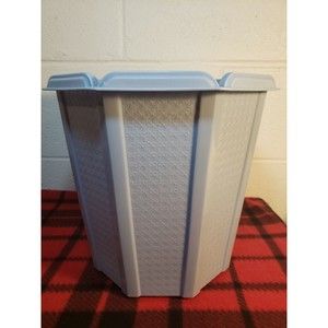 Vintage Rubbermaid Trash Can Blue Small Plastic
